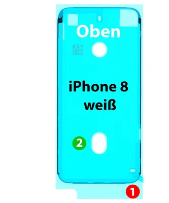 Produktbild von Apple iPhone 8 Kleber Display, weiß