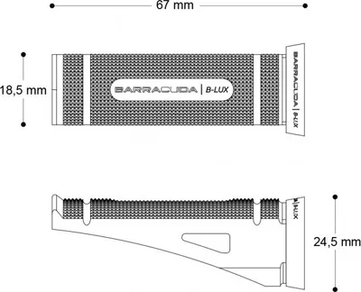 Obrázok produktu pre Sada stúpačiek Barracuda FOOTPEG KIT, strieborná