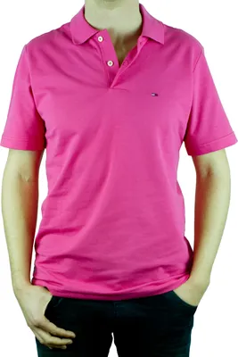 Produktbild von Hilfiger Denim Herren Poloshirt Roonie polo Shirt Short Sleeve / 1657492653 SP12SHIP1A, Farbe Pink 692 Pink Icing Heather, L
