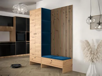 Obrázok produktu pre Stena do chodby ZAMORA 3 - dub artisan / modrá