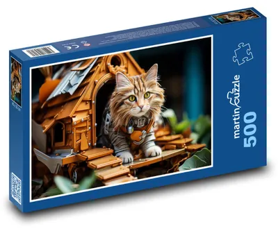Zdjęcie produktu dla Puzzle 500 Kot w domku - martinpuzzle