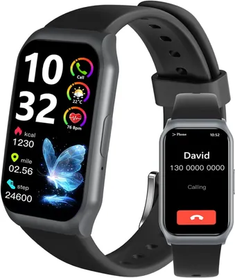 Produktbild von Smartwatch 1,45" HD mit Telefonfunktion, Wasserdicht Aktivitätstracker Sportmodi, Fitness Tracker mit Herzfrequenz Schlafmonitor Schrittzähler