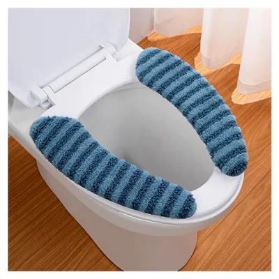 Produktbild von Plüsch-Toilettensitzbezug, Waschbarer WC-Sitzbezug, Dicke WC-Sitzkissen, Warme WC-Sitzbezüge