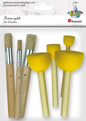 Obrázok produktu pre Sada 7ks štetín a špongií Titanum