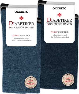 Produktbild von Occulto Damen Diabetiker Socken 10er Pack (Modell: Julia)