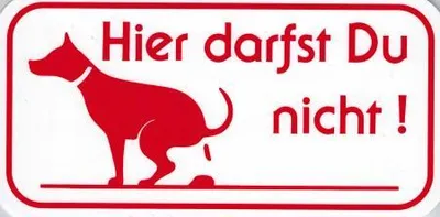 Produktbild von Verbotsschild - Hund - Hier darfst Du nicht -  Gr. 20 X 10 cm - 308207 rot