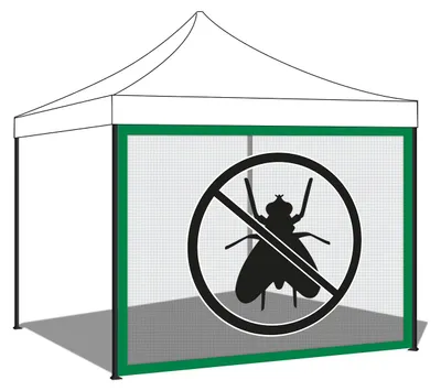 Immagine prodotto di Telo zanzariera per gazebo da giardino. Zanzariera con strappo. 300X200H cm Verde