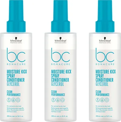 Produktbild von BC Bonacure Moisture Kick Spray Conditioner 3x200 ml