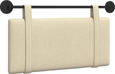 Image de vidaXL Tête de lit suspendue en tissu crème