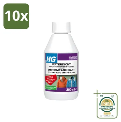 Produktbild von 10 x HG Imprägniermittel für 100% synthetische Textilien - 300 ml - Vorratspackung - 10 Stücke