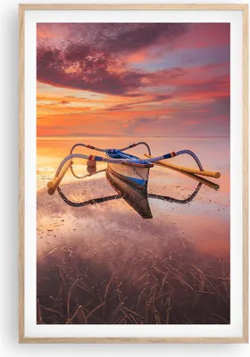 Produktbild von Gerahmtes Poster - Rahmen in heller Eiche - £ódŸ Westen Die Sonne - 61x91,5 cm - Wand Bild - Wanddeko - Wandbilder - Kunstposter - Wandposter - Bilderrahmen - Bilder - Kunstdruck - P2NPA61x91-4433