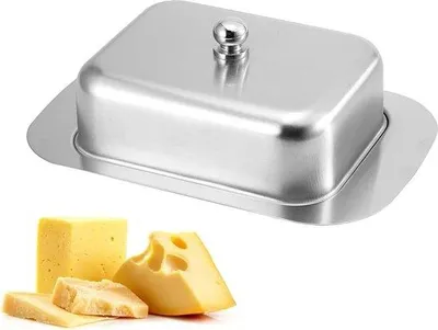 Produktbild von Famanu Butterdose mit Deckel - wiederverwendbare Aufbewahrungslösung für die Küche - 186 x 12 x 6,5 cm