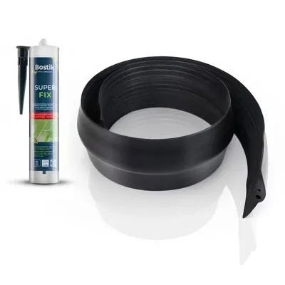 Produktbild von DQ-PP GARAGENTOR DICHTUNG | 4m | 15mm x 80mm inkl. Montagekleber schwarz | Bodenabdichtung aus EPDM | Gummidichtung | Garagendichtung