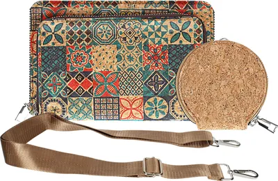 Immagine prodotto di Avizar, borsa in sughero, collezione CorkMosaic, cerniera, multicolore