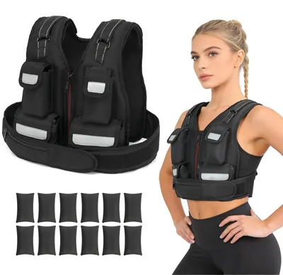 Image de Gilet lesté réglable, de 0 à 8,2 kg, avec fermeture éclair