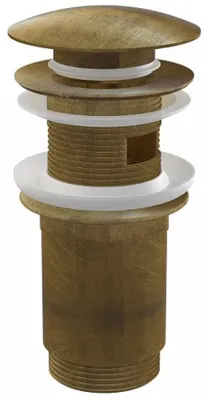Obrázok produktu pre Výpusť CLICK/CLACK na umývadlá s prepadom 5/4“ veľká zátka antik bronz
