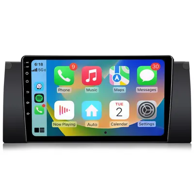 Obrázek produktu pro Android autorádio 64GB pro BMW X5 E53 1999–2006 s CarPlay navigací SWC Bluetooth RDS WiFi DSP GPS DAB+