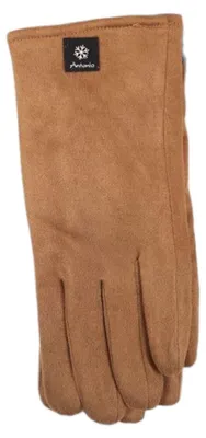 Produktbild von Gefütterte Winter Damen Handschuhe » Winterhandschuhe Suede mit Teddy Innenfutter » Fingerhandschuhe mit Touchfunktion: Braun Farbe: Braun
