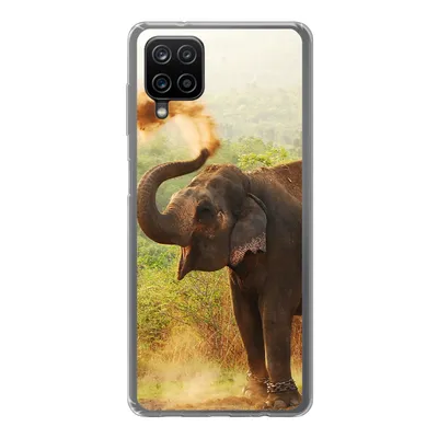 Produktbild von MuchoWow® Handyhülle Schutzhülle Hülle für Samsung Galaxy A12 Elefant - Tiere - Wald - Bäume Silikon Softcase Handy Hülle - Bild