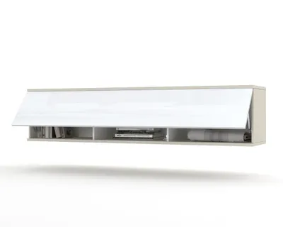 Produktbild von TV-Lowboard Fernsehschrank SIMPLY UP HÄNGEND Cashmere/Weiß Hochglanz 120cm
