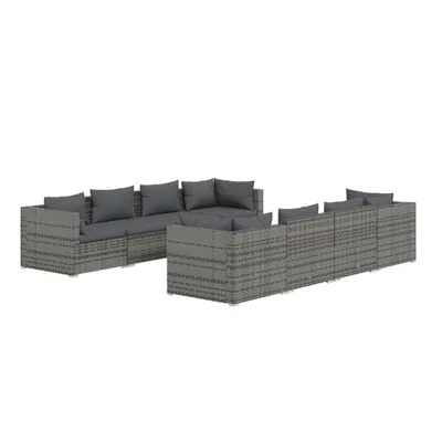 Obrázek produktu pro vidaXL 9dílná zahradní lounge souprava s polštáři Poly ratan Grey