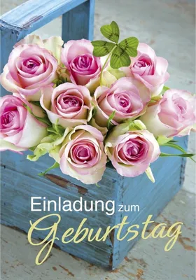 Zdjęcie produktu dla Komma³ 51-005 Einladung zum Geburtstag mit Text - Pack mit 5 Stück, inkl. Umschlag