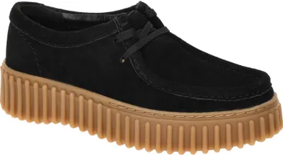 Image de Clarks TORHILL BEE Chaussures à lacets confortables pour dames, noires et élégantes NEUF