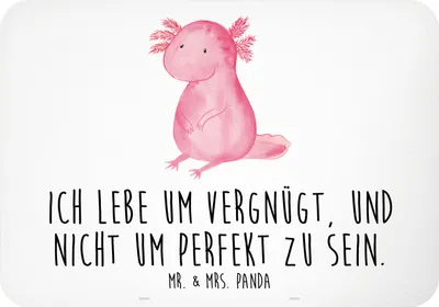 Produktbild von Mr. & Mrs. Panda magnet Axolotl Niedlich - Weiß - Geschenk, Kühlschrankmagnet, Lebensweisheit, haftmagnet, Liebe, Freundin, Weisheit, Fröhlich, whiteboardmagnet
