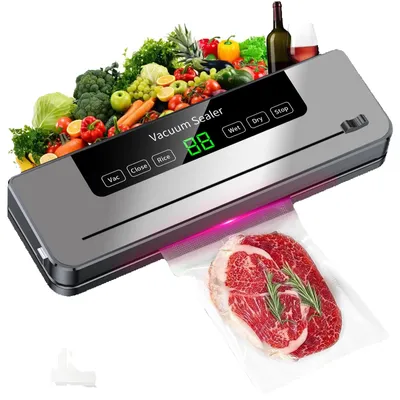 Produktbild von Vakuumiergerät - Vakuumverpackungsmaschine - Für Trockene und Feuchte Lebensmittel - Zur Lebensmittelaufbewahrung - 120–220 V