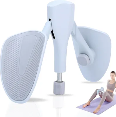 Produktbild von beckenbodentraining für männer,beinpresse für zuhause,Einstellbar - Winkel und Stärke 7-12kg,Beckenbodentrainer Arm Rücken Trainingsgerät für Zuhause Gym Yoga（Grau weiß）