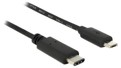 Produktbild von DELOCK USB-C Kabel -> Micro-B St/St 0,5m schwarz