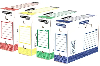 Image de BankersBox Archivschachtel A4+ B:100mm sortiert         8PK