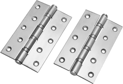 Produktbild von 2x Edelstahl Scharniere 125mm Türband Türscharnier Scharnier Beschlag Schrauben