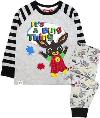 Obrázek produktu pro Bing Bunny - chlapecké pyžamo "It's A Bing Thing" NS6179 (110) (šedá/černá)
