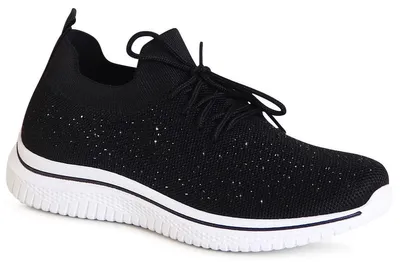Produktbild von topschuhe24 3149 Damen Glitzer Light Sneaker Plateau Slipper , Farbe:Schwarz, Größe:36 EU