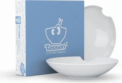Produktbild von Fiftyeight Products Kleine tiefe Teller (18cm) 2er Set weiß mit Biss