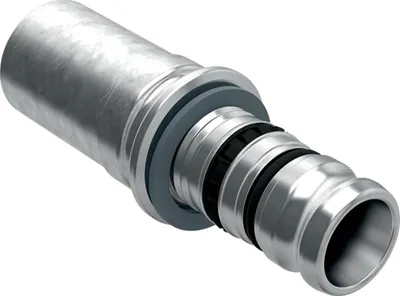 Produktbild von Geberit GE Mepla, Übergang auf Mapress Edelstahl, mit Einschubende, d26 x 22mm, 1 Stk.