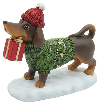 Produktbild von Clayre & Eef Dekorationsfigur Hund Braun Kunststoff