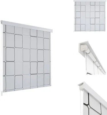 Produktbild von vidaXL Duschrollo 120x240 cm Quadratmuster -  Duschvorhänge