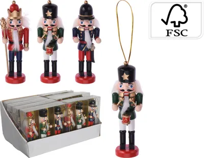 Productafbeelding van Notenkraker 12 cm set3 kerstversiering Nampook