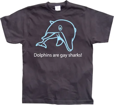 Produktbild von Dolphins Are Gay Sharks! - Medium - Black