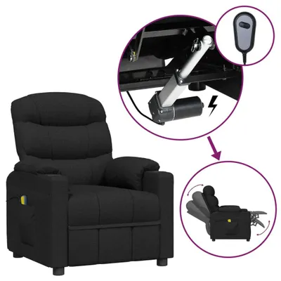 Image de The Living Store Fauteuil de massage électrique noir tissu