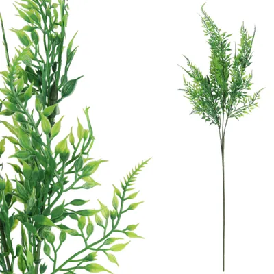 Obrázek produktu pro Umělá buxusová větvička, zelená, 64 cm, jako doplněk k dekoraci