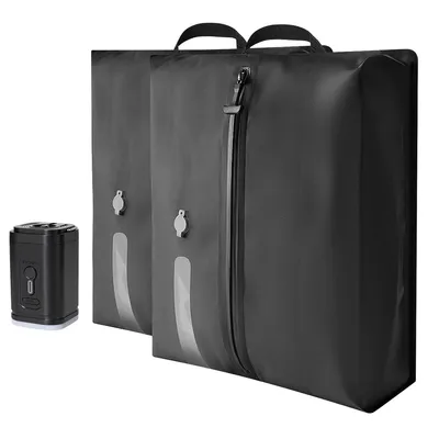 Produktbild von 2 Stück Vakuumbeutel für Kleidung, Kompressionsbeutel für Reisen, mit Pumpe, 17L, Schwarz