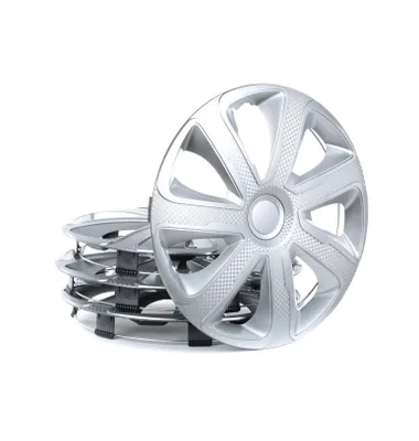 Produktbild von 4x 14" Zoll Radkappen Silber/Carbon Radzierblenden Radblenden 14 LIVORNO CARBON ARGO