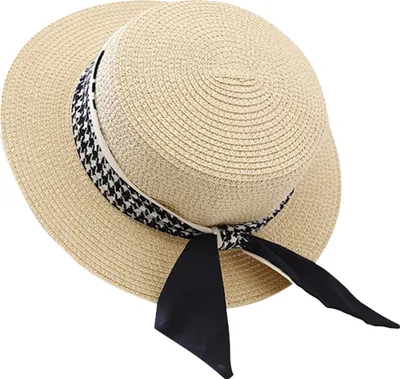 Produktbild von Sonnenhut mit Schleife und Schnürung, flach, kuppelförmig, für Damen, breite Krempe, Sonnenschutz, Strohhut, modisches Accessoire, Khaki