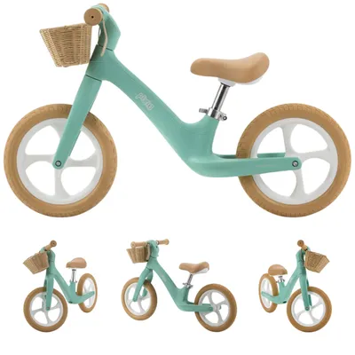 Produktbild von Laufrad ab 2 Jahre bis 50kg PIXIE Mint – Balance Bike mit Korb, PolyurethanRäder, Retro-Design