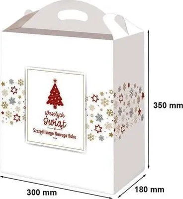 Obrázok produktu pre Skladacie vianočné darčekové balenie 300 x 180 x 350 (BIELE WS)