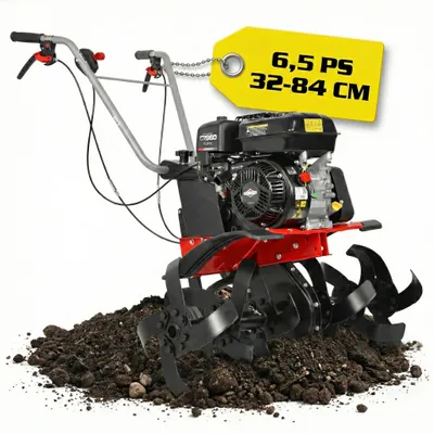 Produktbild von HECHT 790 BS Motorhacke Benzin | 32-84 cm Arbeitsbreite | 32 cm Arbeitstiefe | 6,5 PS | 208 cm³ | Briggs & Stratton