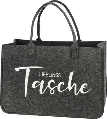 Produktbild von XL Einkaufstasche Filztasche Lieblings-Tasche anthrazit faltbar